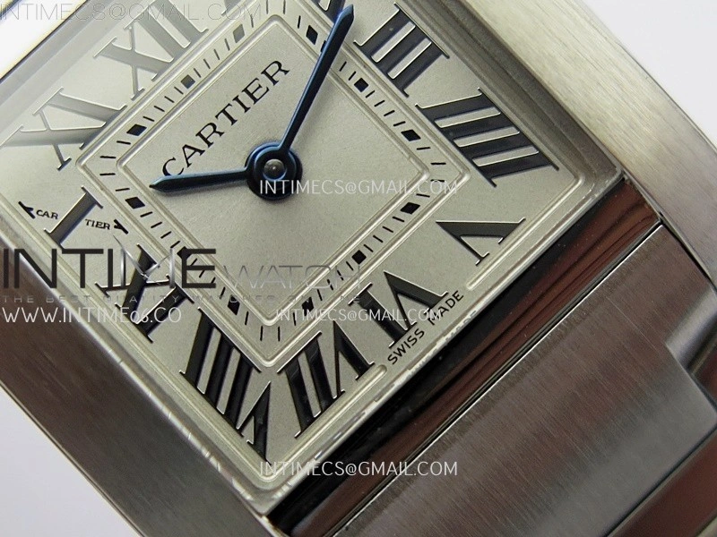 Tank Francaise Ladies 21.2mm SS 8848F 1:1 Best Edition Silver Dial on SS Bracelet Ronda Quartz V2